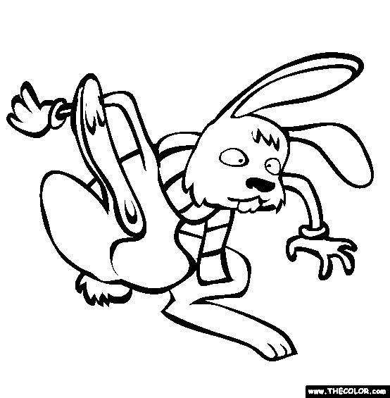 Year of the Rabbit Coloring Page